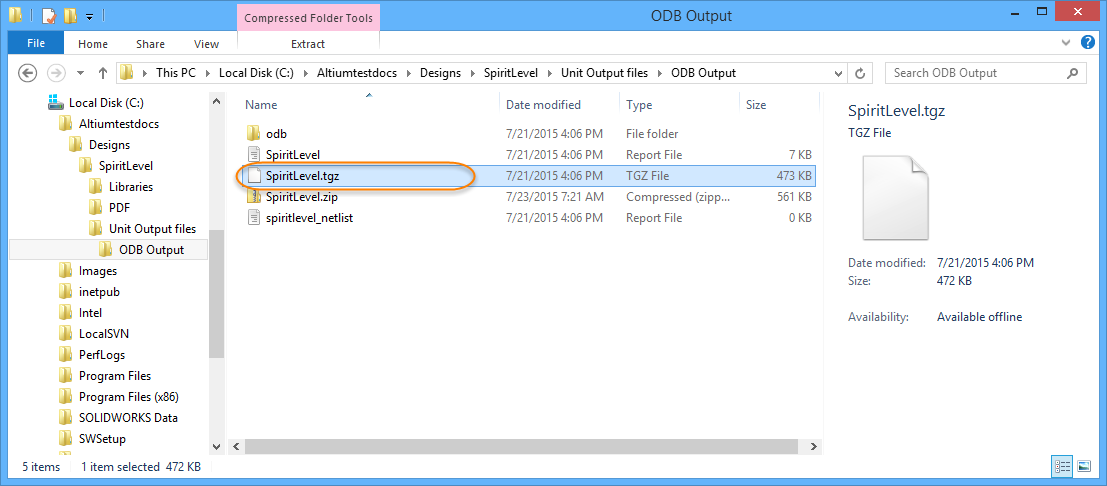 exportation format odb++